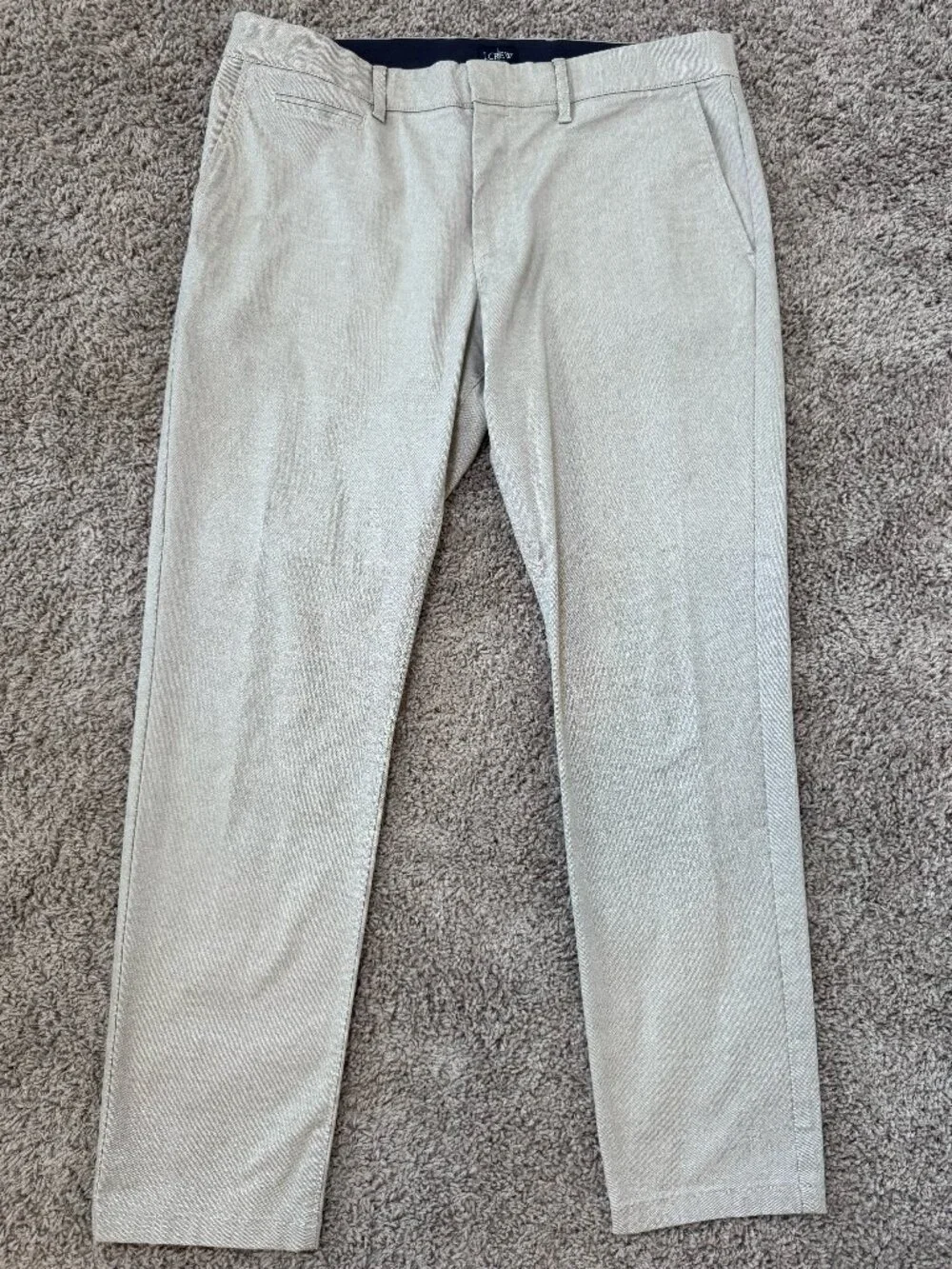 J.Crew 484 Slim Oxford Tech Pants Men’s 34x30 Gray Stretch Chino